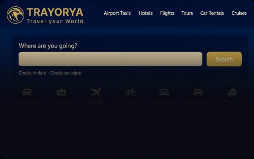 TRAVORYA.COM platform interface